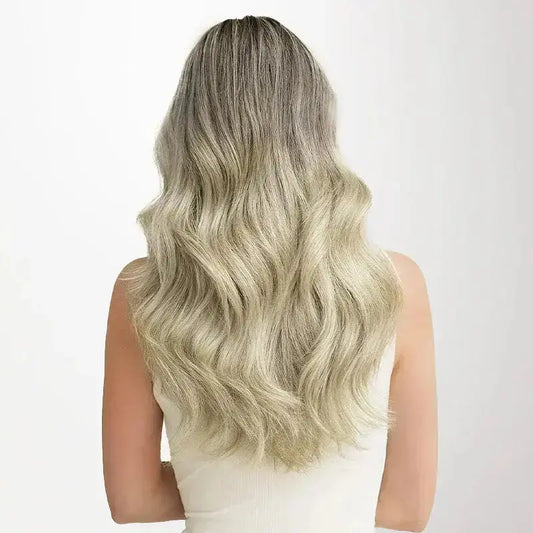 Invisible clip in 17/22/60 – Naturlig Blond Mix Bsextensions