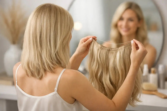 Bästa halo extensions för tunt hår