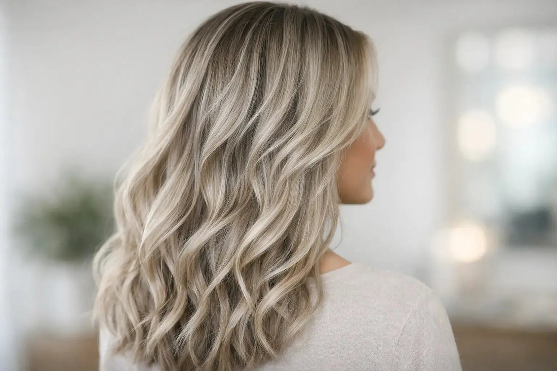 Bästa nyanser för askig blond med lowlights löshår