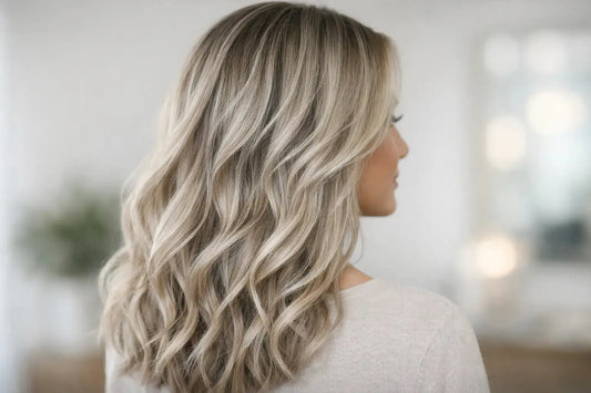 Bästa nyanser för askig blond med lowlights löshår