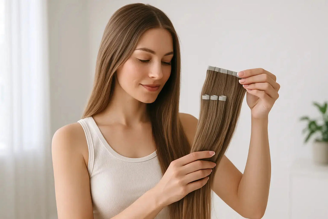 Tape in extensions äkta hår som ser ut som ditt