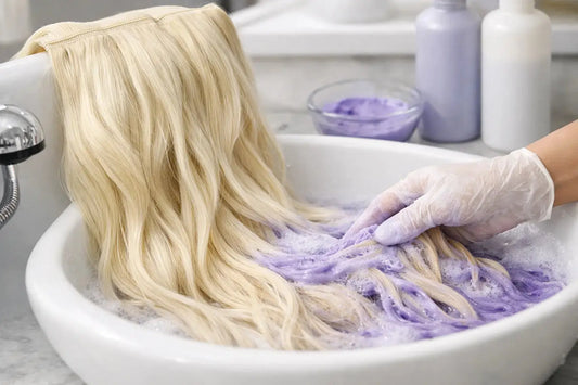 Kan man använda silverschampo på blonda extensions?