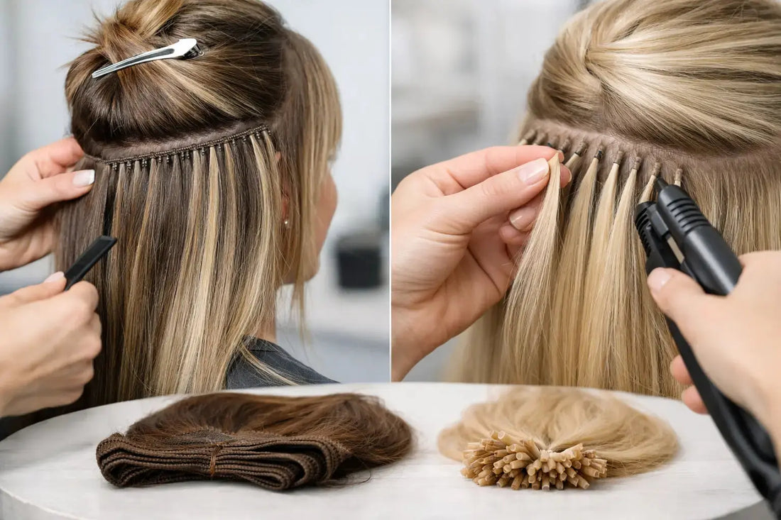Weft eller keratin extensions - vad passar dig?