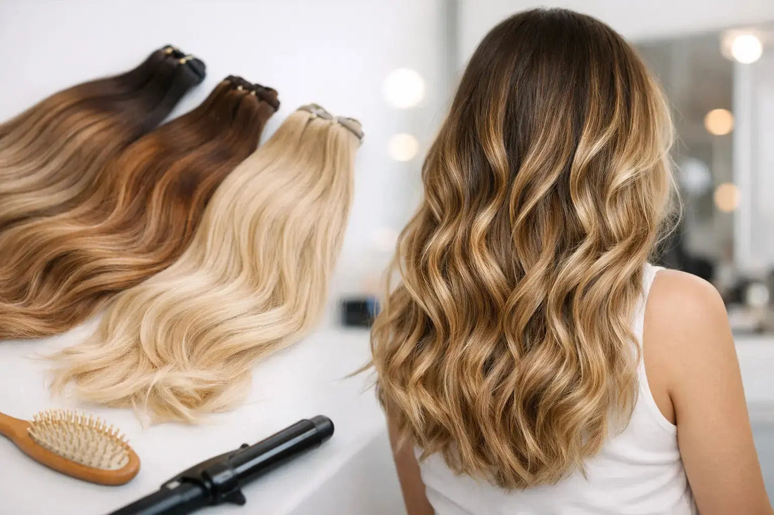 Bästa löshår nyanser för balayage
