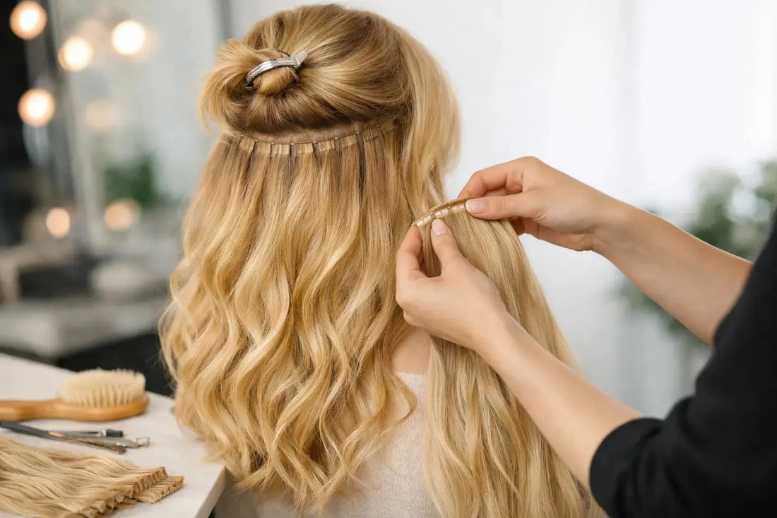 Hur matchar man varm blond med löshår rätt?