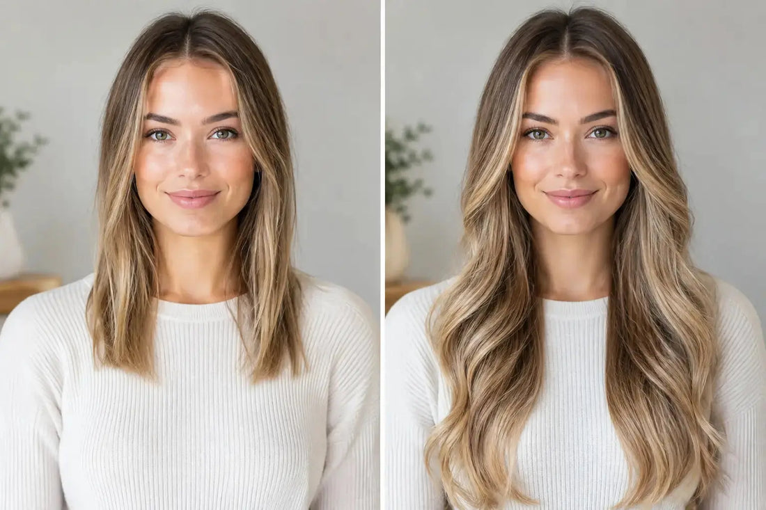 Extensions före och efter - naturligt resultat