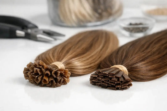 U-tip vs flat tip keratin extensions