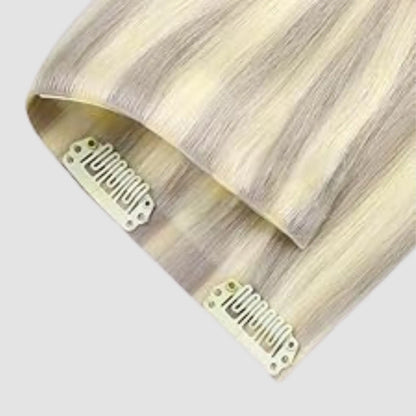 Invisible clip in 17/22/60 – Naturlig Blond Mix Bsextensions