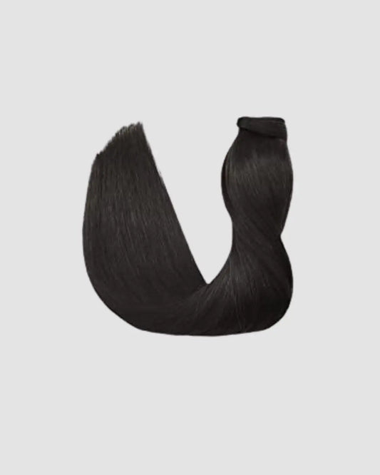 Clip-in Ponytail 1B – Naturligt Svartbrun