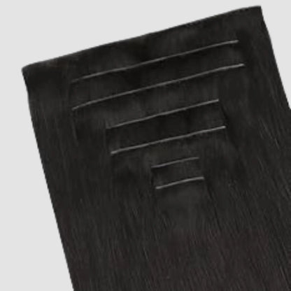 Invisible Clip-in #1B – Naturlig Svartbrun Bsextensions