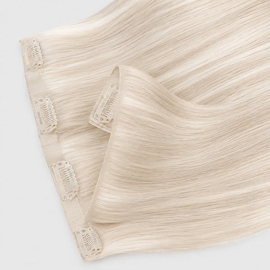 Invisible clip-in extensions 60A – Ljus Askblond Bsextensions