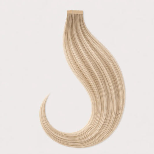 Tape-in Extensions, Naturlig Beige Blond Balayage LE Bsextensions