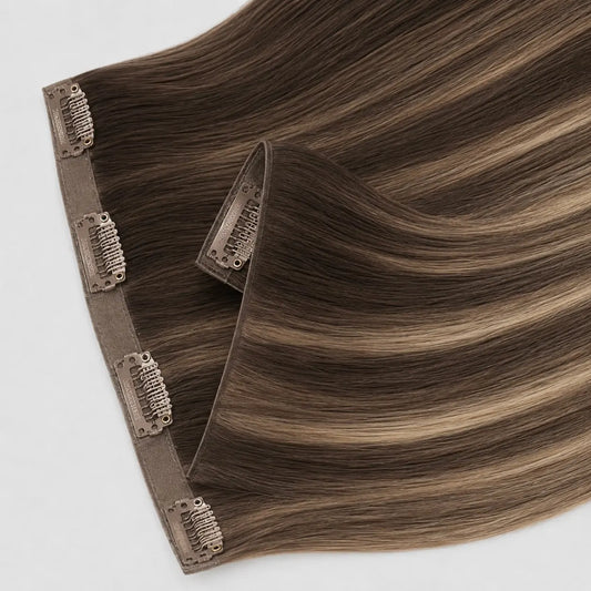 Invisible Clip-in 2/6/2 – Chokladbrun Balayage Bsextensions