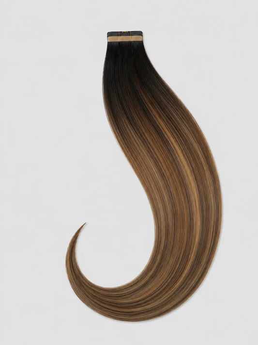 Tejp in – Mörkbrun Balayage #2D/4G/6G Bsextensions