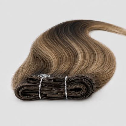Butterfly Weft – Naturlig Mörkbrun Balayage R2-4/8 Bsextensions