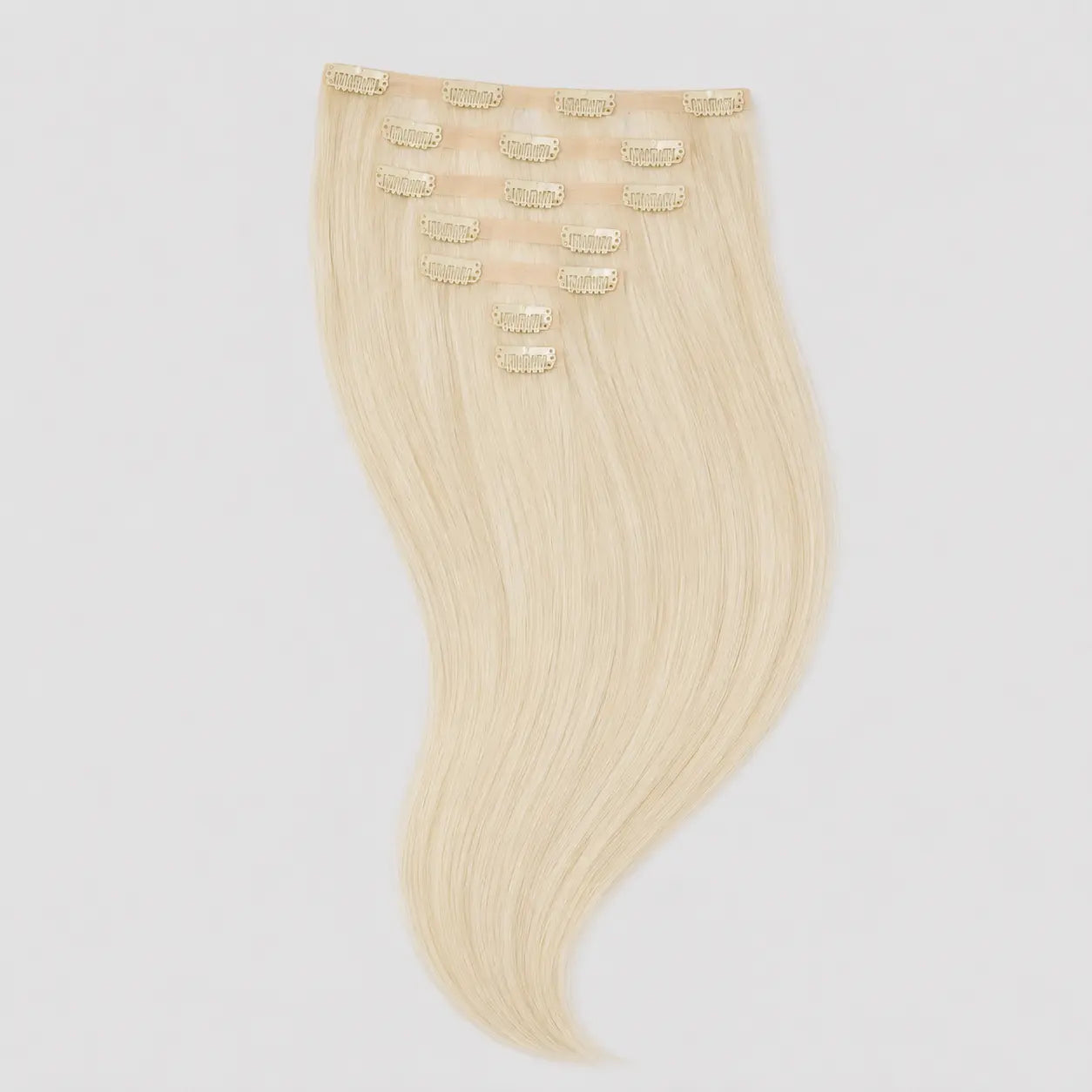 PU Clip-in 60A – Ljus Askblond Bsextensions