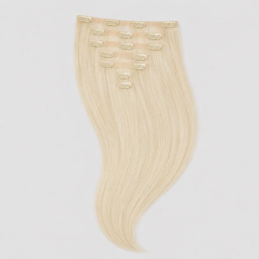 PU Clip-in 60A – Ljus Askblond Bsextensions