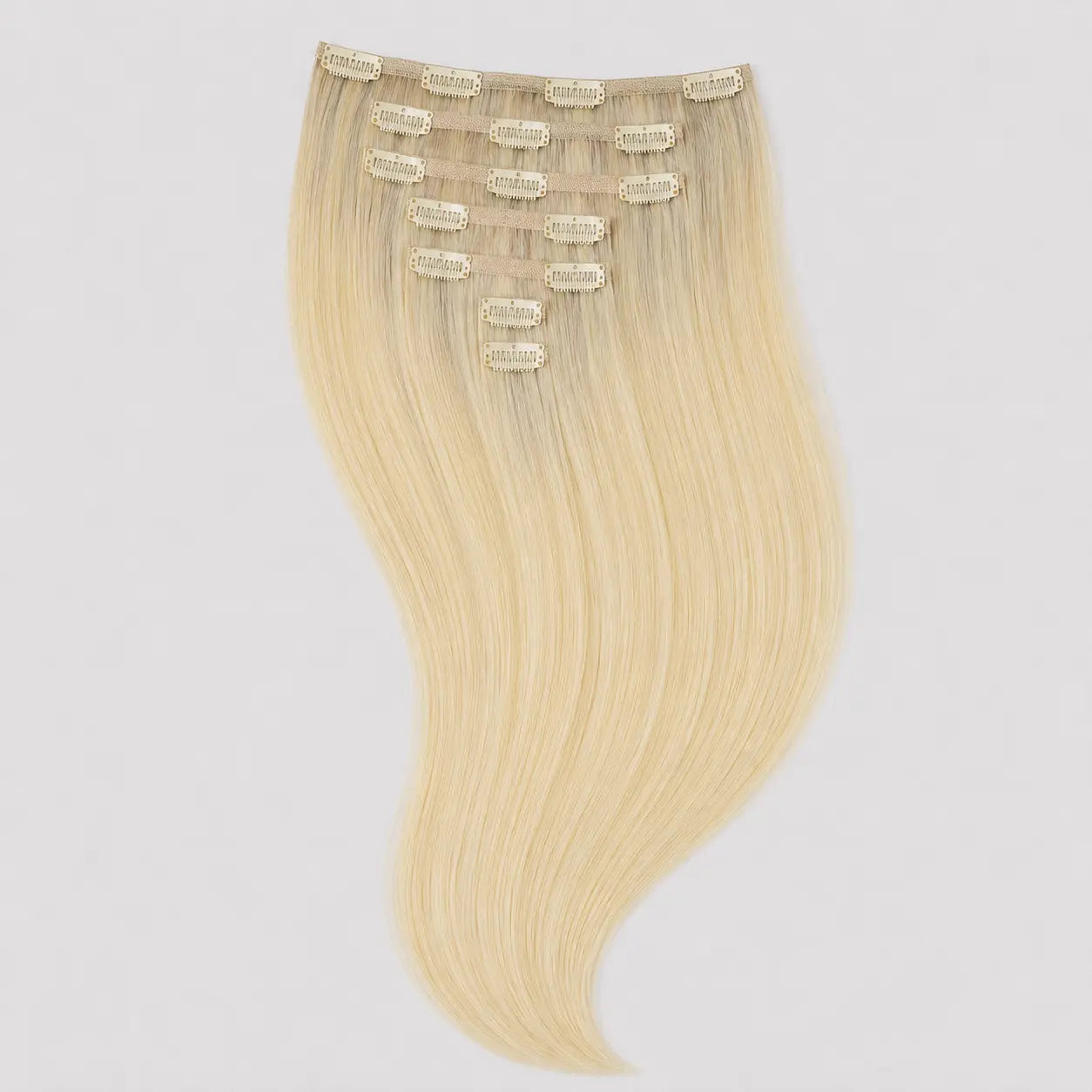 PU Clip-in 17/22/60 – Naturlig Blond Mix Bsextensions
