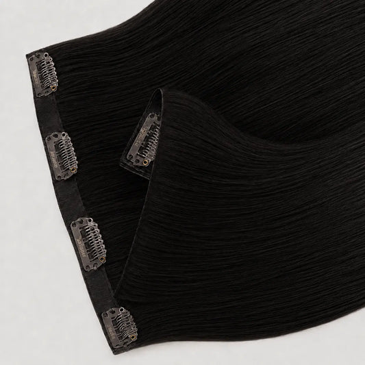 Invisible Clip-in #1B – Naturlig Svartbrun Bsextensions