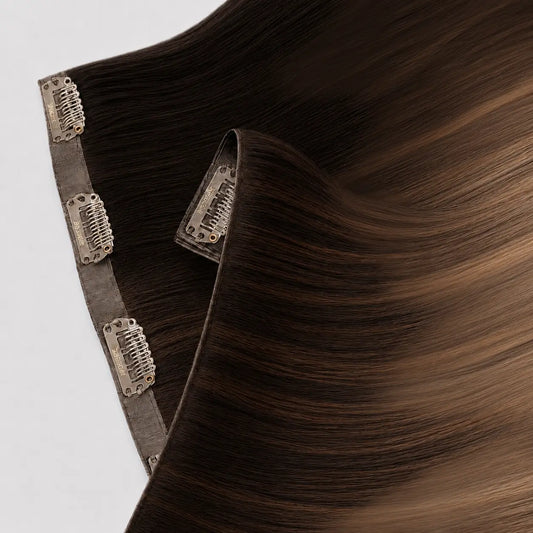 Invisible Clip-in 2/6/2 – Chokladbrun Balayage Bsextensions