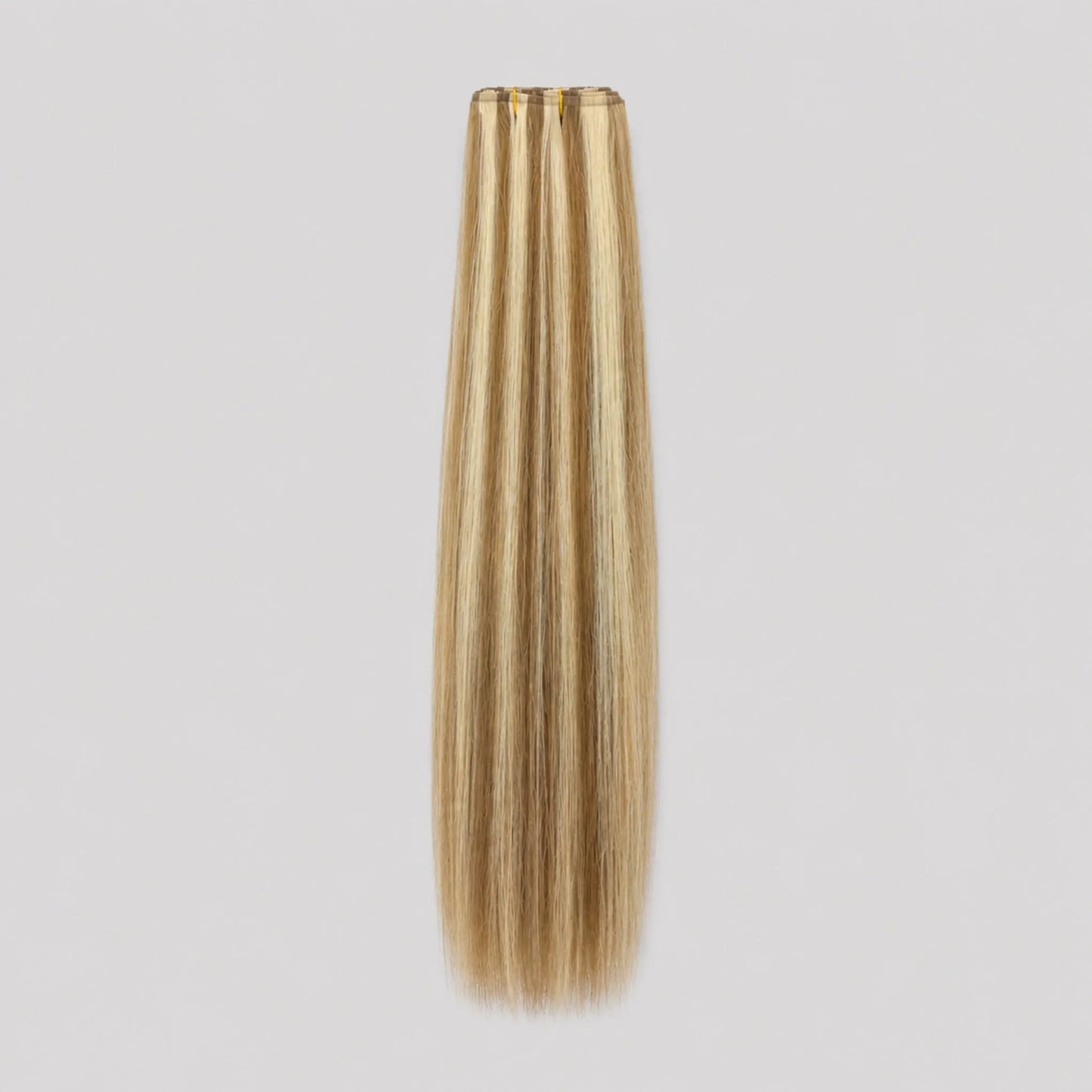 PU Clip-in 6B/60A – Brun med Askblonda Slingor Bsextensions