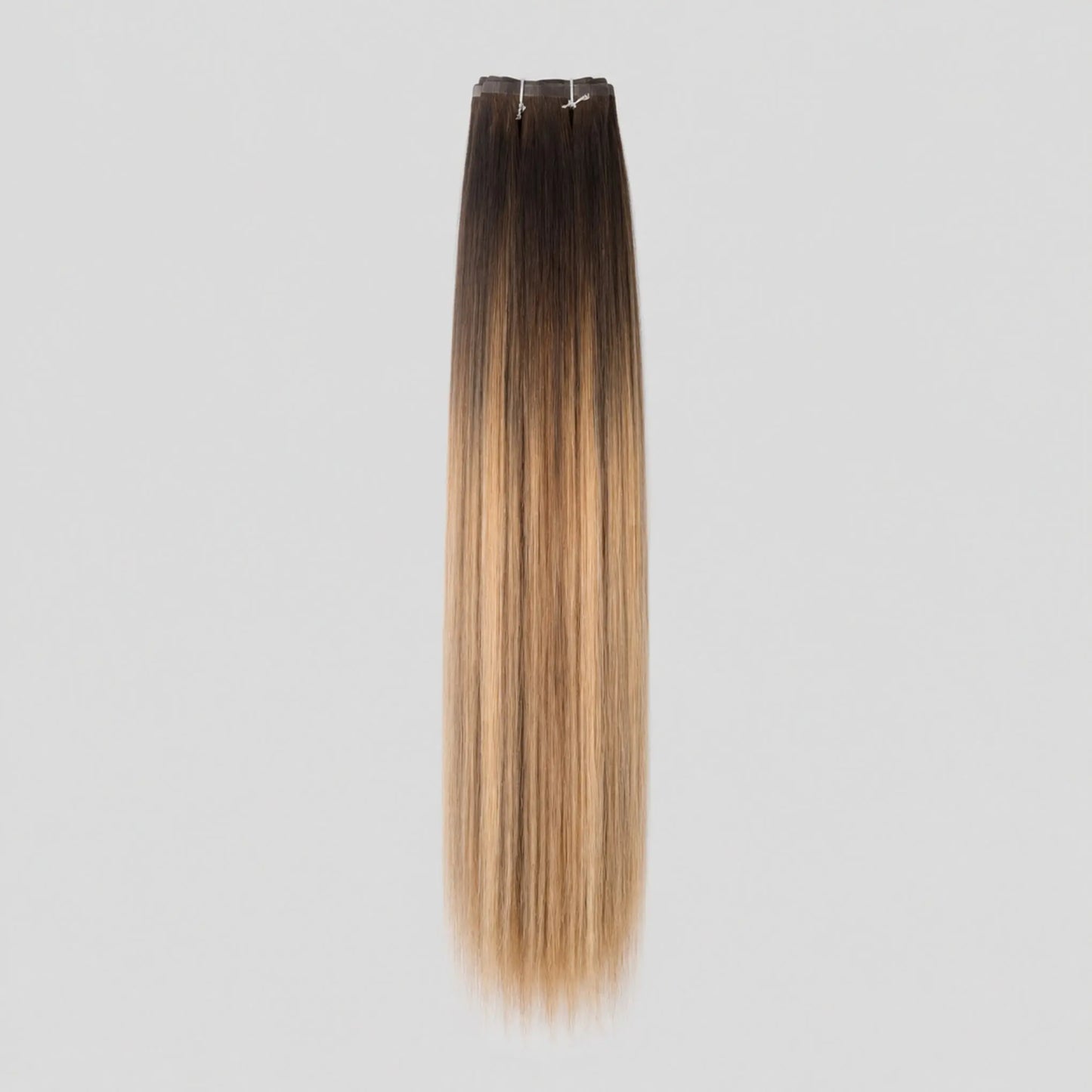 PU Clip-in 2/6/18 – Mörkbrun Ombre/Beigeblond Bsextensions