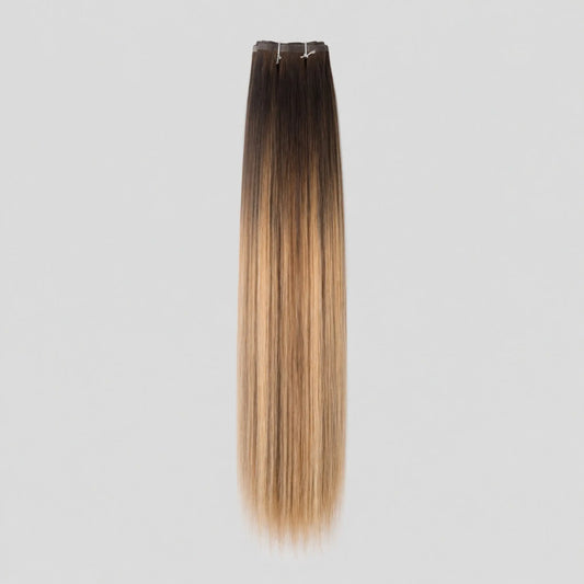 PU Clip-in 2/6/18 – Mörkbrun Ombre/Beigeblond Bsextensions