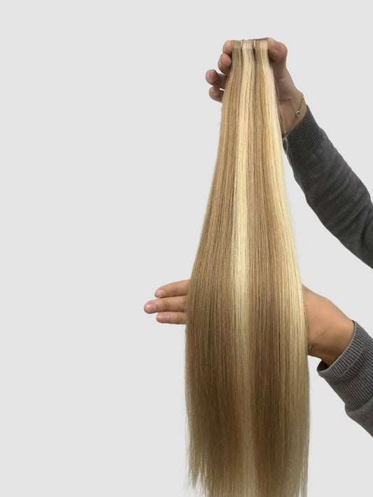 Tape-in Extensions,  Naturlig Blond Balayage #16/22 (Kopia) Min butik