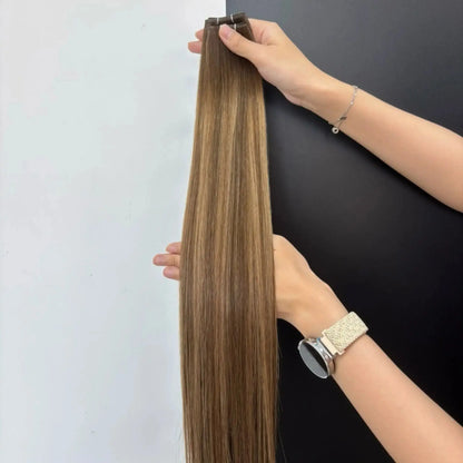 Genius weft, Extensions, Varm Blond Balayage OL Bsextensions
